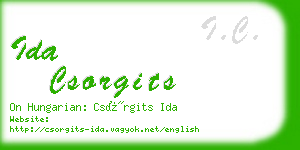 ida csorgits business card